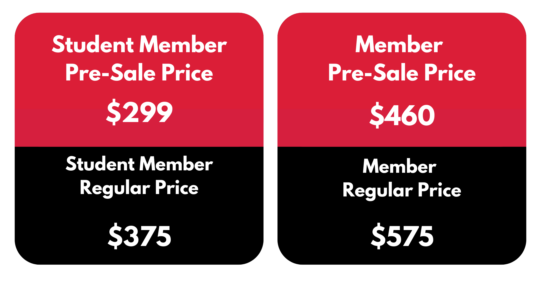 USITT25 Member-Only Pre-Sale Pricing Graphic